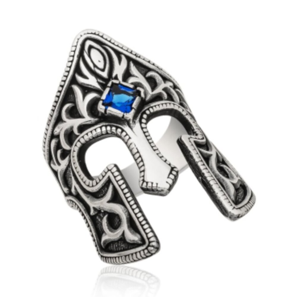 Sterling Silver Men's Ring With GLADIATOR symbol - Picture 5 of 7
